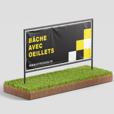 Bache oeillets Bache personnalisée publicité Paris communication
